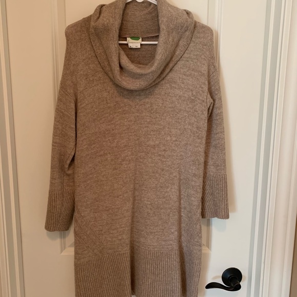 light brown sweater dress